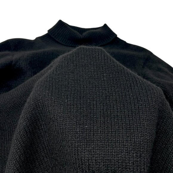 CHANEL Vintage Big CC Logo Knit Sweater Turtleneck Top Black Cashmere [105663] - Picture 10 of 12